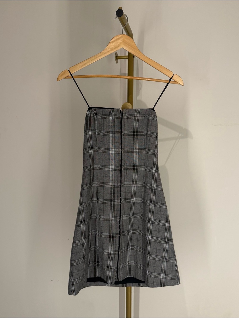 Dynamite Gray Plaid Hook-Eye Mini Tube Dress XS